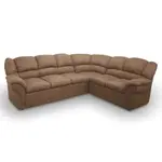 Sedací souprava, rohová, p, rozkládací/úložný prostor, hnědá, amelia