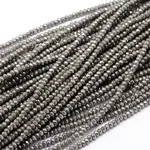 Faceted Rondelle Full Rainbow Plated Electroplate Glass Beads Strands