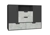 Dětská komoda 2d4s nina grafit/enigma