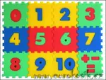 Pěnové puzzle koberec - čísla, 12 dílků