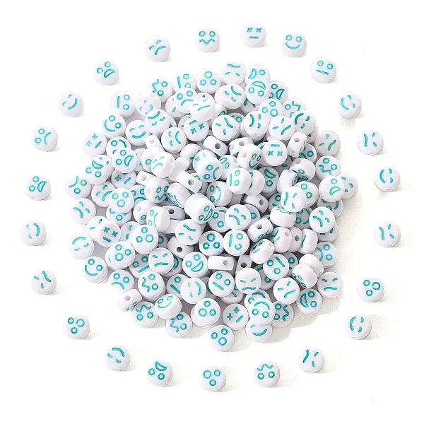 White Opaque Acrylic Beads
