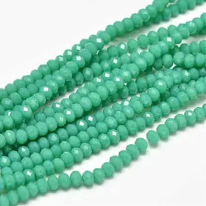 Faceted Rondelle Glass Beads Strands