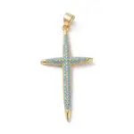 Brass Micro Pave Cubic Zirconia Pendants