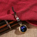 Luminous Brass & Lampwork Twelve Zodiac Turning Pendant Decorations