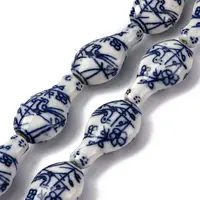 Handmade Blue and White Porcelain Beads Strands