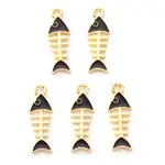 Light Gold Plated Alloy Enamel Pendants