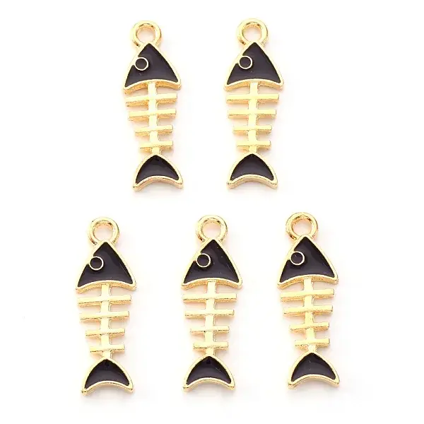 Light Gold Plated Alloy Enamel Pendants