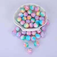 Printed Round Silicone Focal Beads