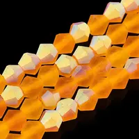 Imitate Austrian Crystal Bicone Frosted Glass Beads Strands