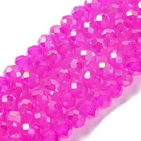 Baking Electroplate Glass Beads Strands