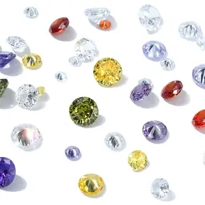 100Pcs 10 Styles Cubic Zirconia Cabochons
