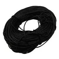 Black Cowhide Leather Cord For DIY Craft Jewelry