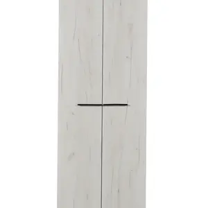 Šatní skříň eman 2d - dub bílý/eben