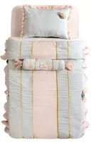 Přehoz přes postel 90-100cm ballerina s volánky - lososová/mint