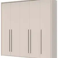 Pětidveřová šatní skříň s rámem baptiste - béžová