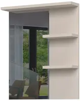 Předsíňové zrcadlo s poličkami a led osvětlením baptiste - béžová