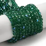 Electroplate Transparent Glass Beads Strands