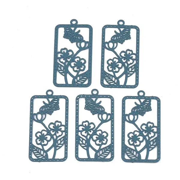 430 Stainless Steel Filigree Pendants