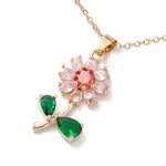 Colorful Cubic Zirconia Pendant Necklace
