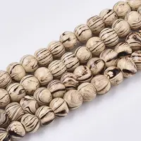 Dyed Natural Wooden Beads Strands