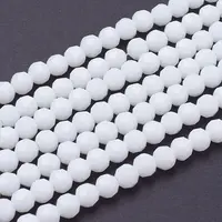 Faceted(32 Facets) Glass Round Beads Strands