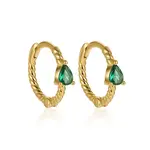 Simple Twisted Water Drop Hoop Earrings