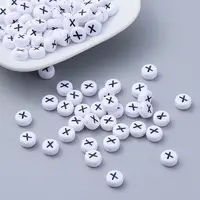 Acrylic Horizontal Hole Letter Beads