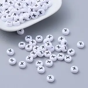 Acrylic Horizontal Hole Letter Beads