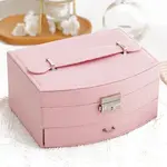 Velvet Jewelry Organizer Storage Drawer Boxes with Handle