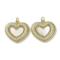 Brass Micro Pave Cubic Zirconia Pendants