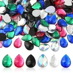 180Pcs 6 Colors Acrylic Rhinestone Flat Back Cabochons