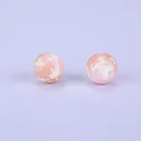 Printed Round Silicone Focal Beads