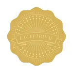 Plastic Self Adhesive Gold Foil Embossed Stickers