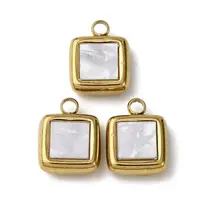 304 Stainless Steel Resin Pendants