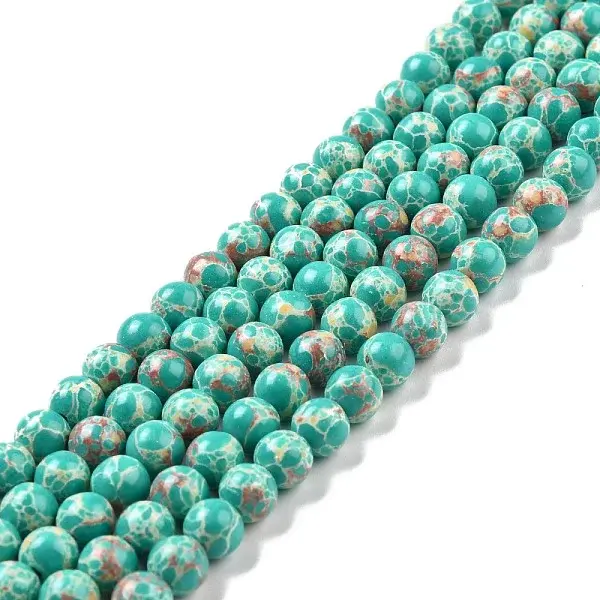 Synthetic Imperial Jasper Beads Strands