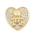 Brass Micro Pave Cubic Zirconia Slide Charms