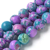 Dyed Synthetic Imperial Jasper Beads Strands