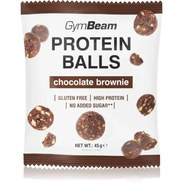 GymBeam Protein Balls proteínové guľôčky príchuť Chocolate Brownie 45 g