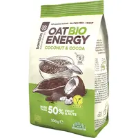 Bombus Oat Energy BIO instantná kaša v BIO kvalite príchuť Coconut & Cocoa 300 g