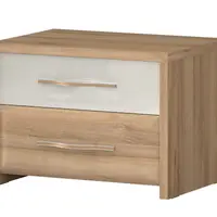 Nočný zásuvkový stolík hagop - orech pacifik/béžový