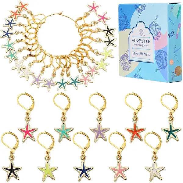 Starfish Alloy Enamel Pendant Decorations