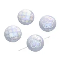 2Pcs UV Platings Acrylic Beads