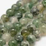 Natural Moss Agate Beads Strands