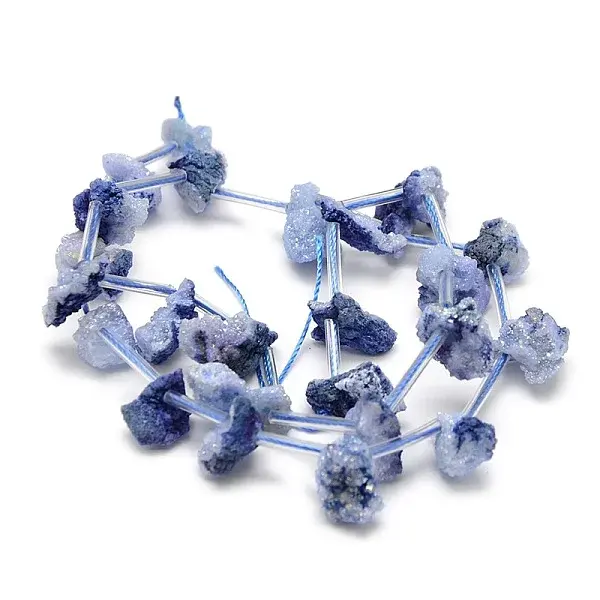 Natural Druzy Agate Beads Strands