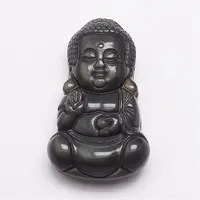 Natural Ice Rainbow Obsidian Carven Pendants