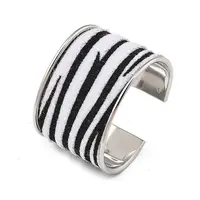 Alloy PU Open Cuff Bangles Bangles