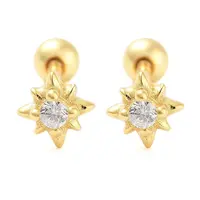 925 Sterling Silver Micro Pave Cubic Zirconia Cartilage Earrings for Women