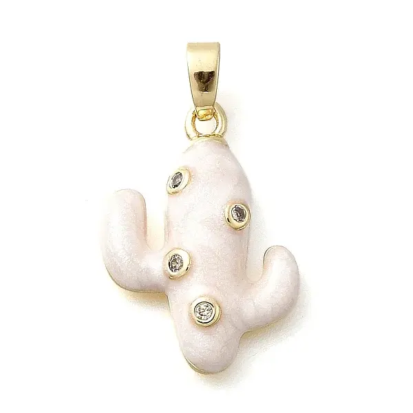 Brass Micro Pave Cubic Zirconia Pendants