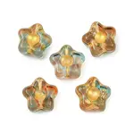 Electroplate and Golden Metal Enlaced Glass Beads