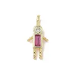 Brass Micro Pave Cubic Zirconia Pendants